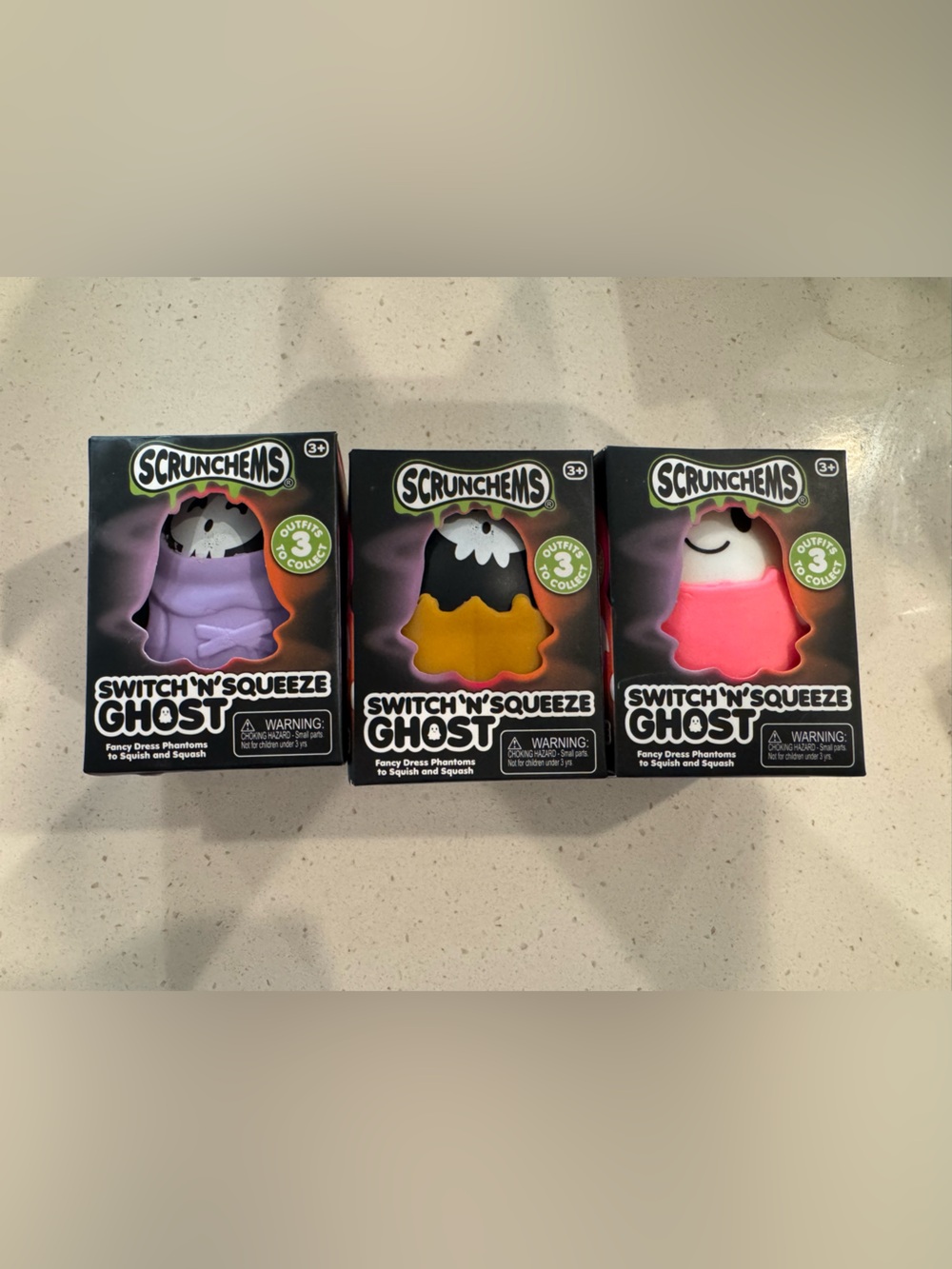 New 3 Scrunchems Switch 'N'
Squeeze Ghost Squishies NIB Viral
Halloween